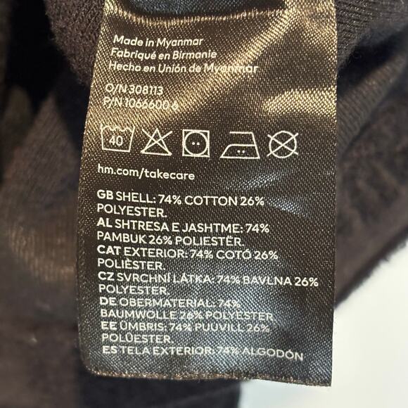 Smiley x H & M Black Terrycloth Short Sleeve Polo Shirt - size XL - Picture 5 of 6